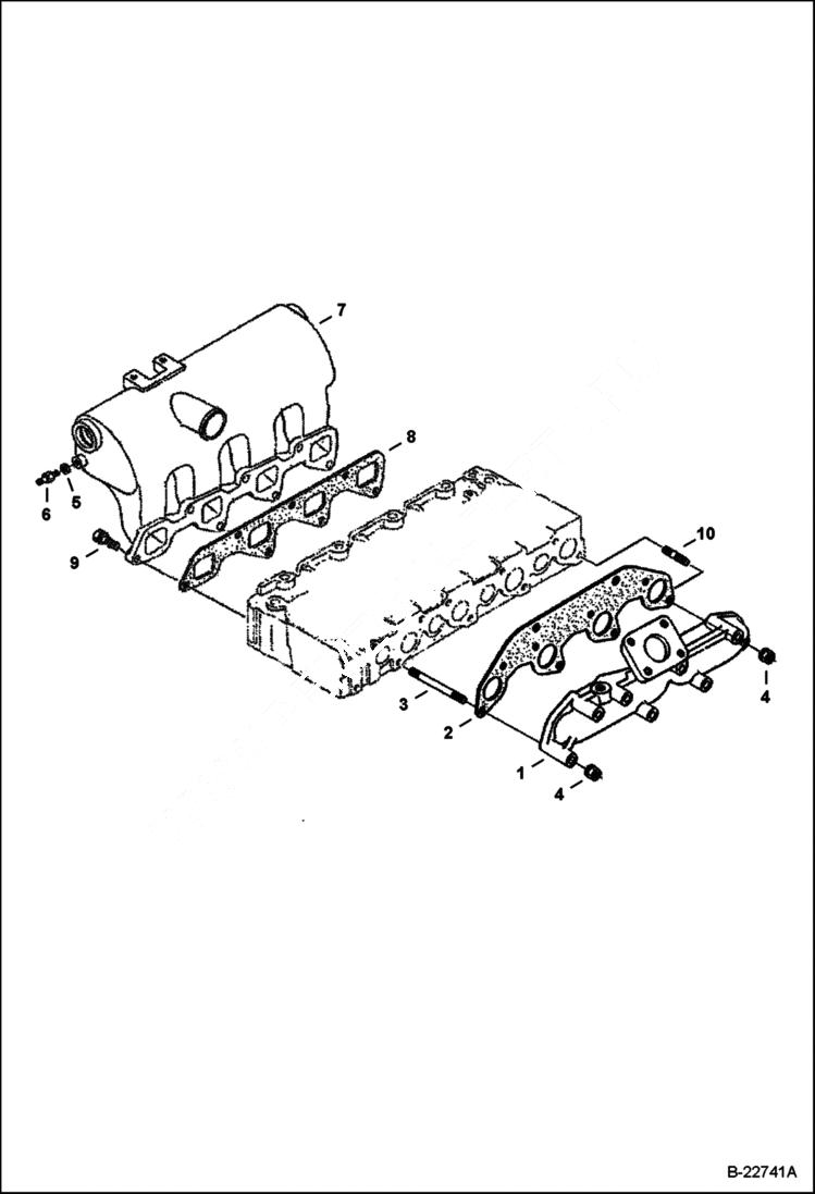 Схема запчастей Bobcat T-Series - MANIFOLDS (Kubota - V2403TMDI) POWER UNIT