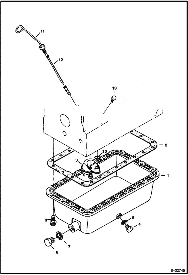 Схема запчастей Bobcat 331 - OIL PAN POWER UNIT