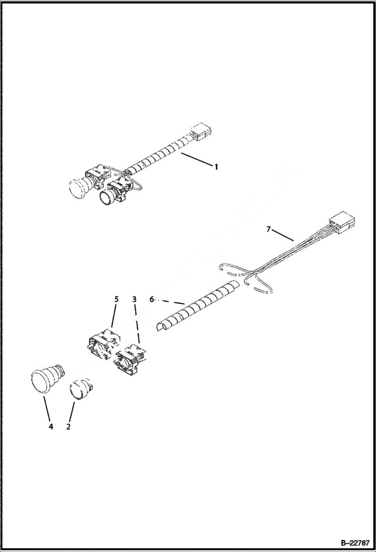 Схема запчастей Bobcat B250 - ELECTRICAL Wire Assy ELECTRICAL SYSTEM