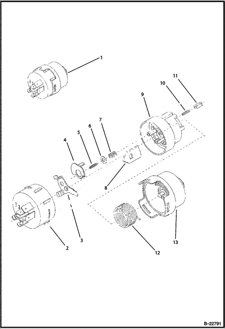 Схема запчастей Bobcat BL275 - IGNITION ELECTRICAL SYSTEM