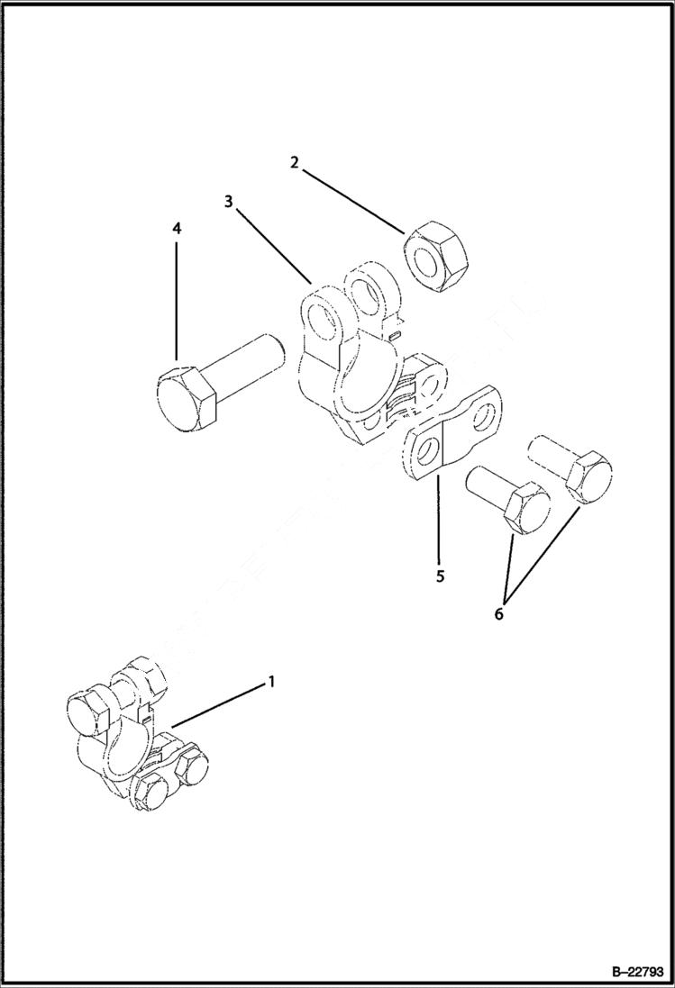 Схема запчастей Bobcat B250 - ELECTRICAL Battery Terminal Set ELECTRICAL SYSTEM