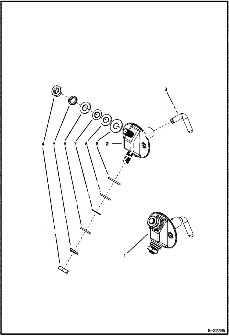 Схема запчастей Bobcat B250 - ELECTRICAL Battery Disconnector ELECTRICAL SYSTEM