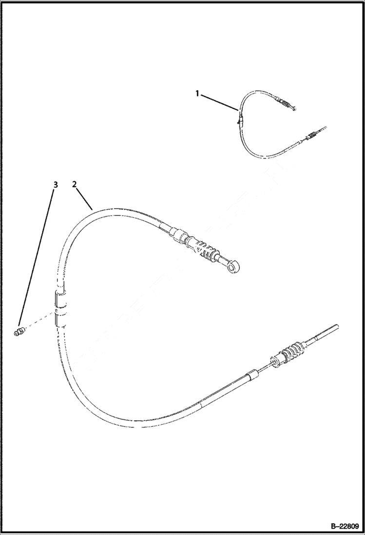 Схема запчастей Bobcat B250 - CONTROLS Hand Brake Cable CONTROLS