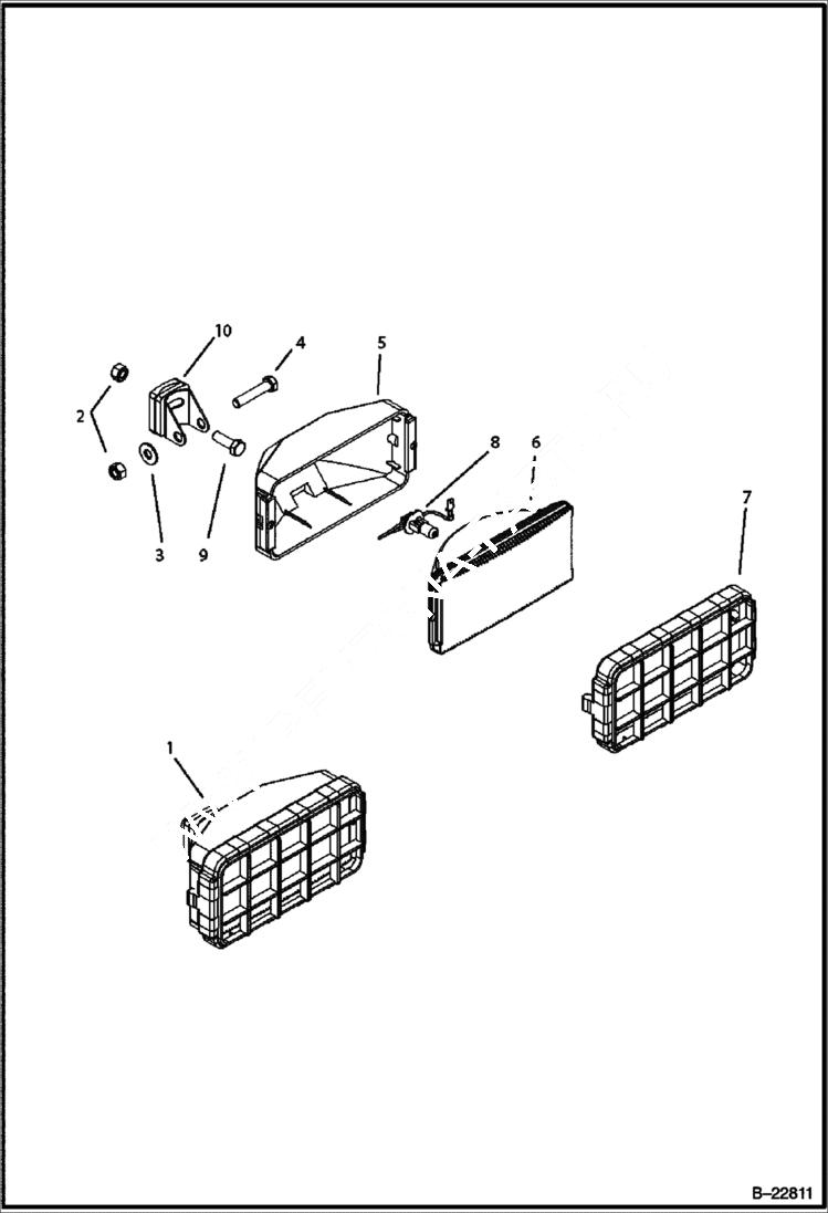Схема запчастей Bobcat BL275 - WORKING LIGHTS ELECTRICAL SYSTEM