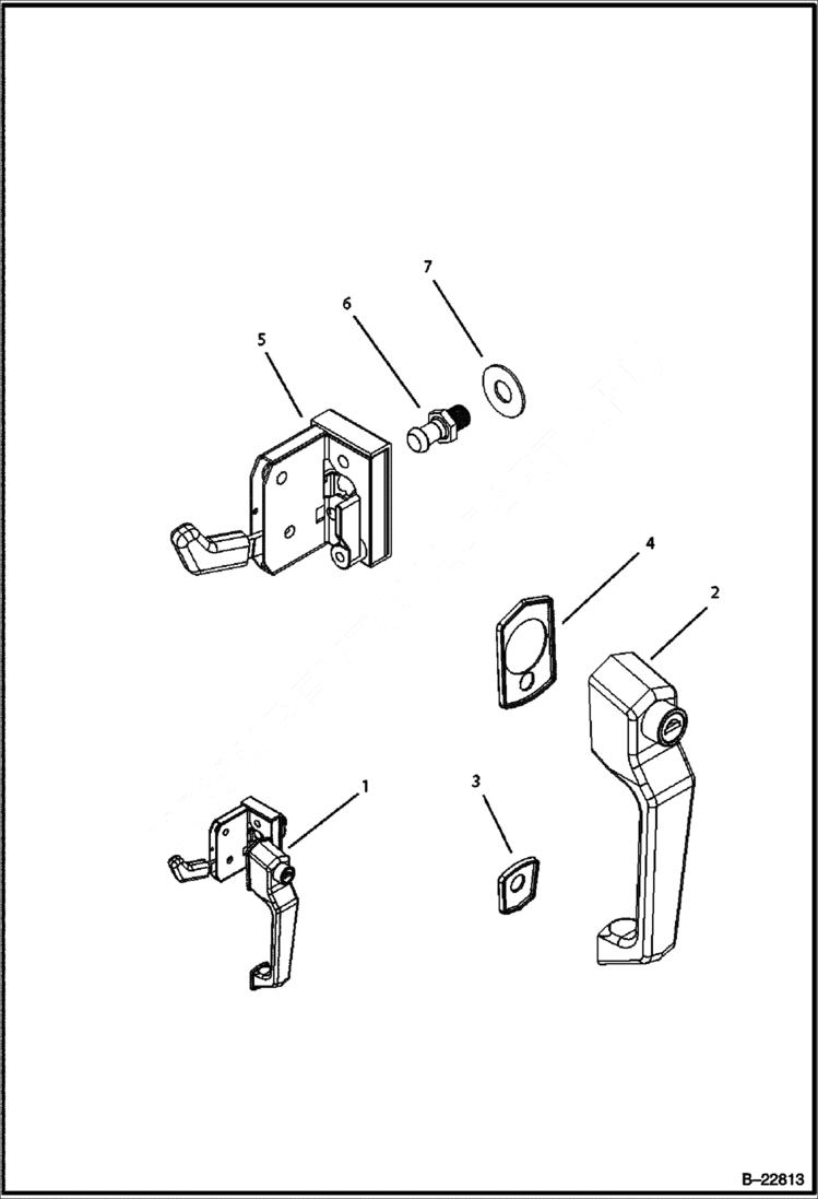 Схема запчастей Bobcat B250 - ROPS/FOPS Lock CAB
