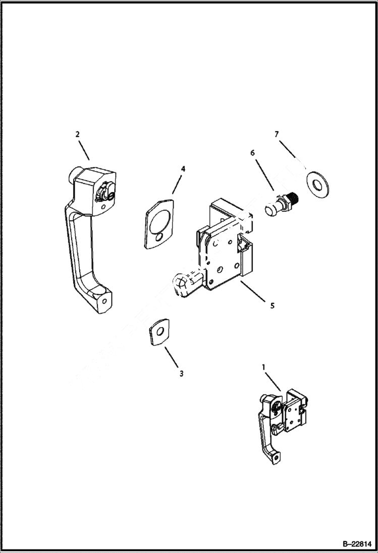 Схема запчастей Bobcat BL275 - ROPS/FOPS Lock CAB