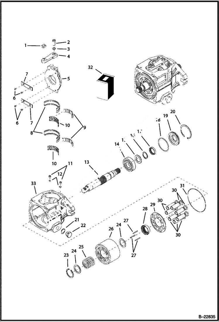 Схема запчастей Bobcat BL275 - HYDRAULIC CIRCUITRY Axiel Pump & Gear Pump HYDRAULIC SYSTEM