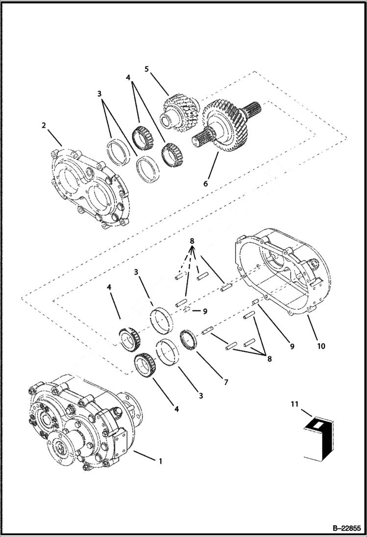 Схема запчастей Bobcat B200 - AXLES AXLES & WHEELS