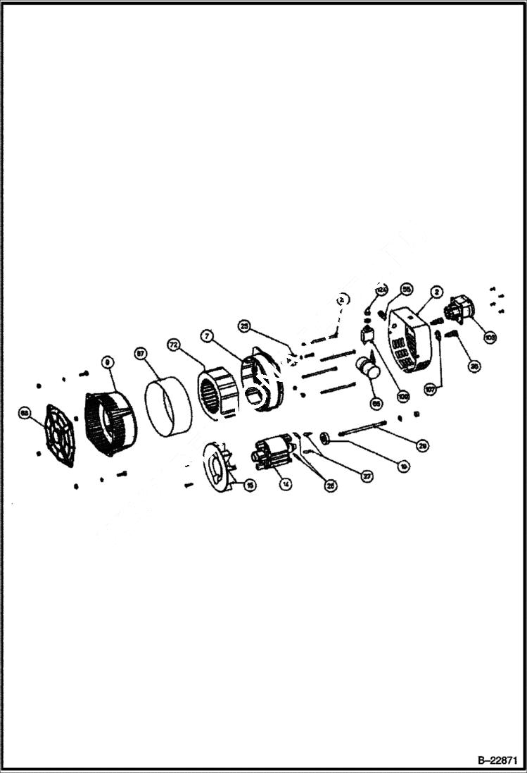 Схема запчастей Bobcat GENERATOR - ALTERNATOR (BGT) BGT