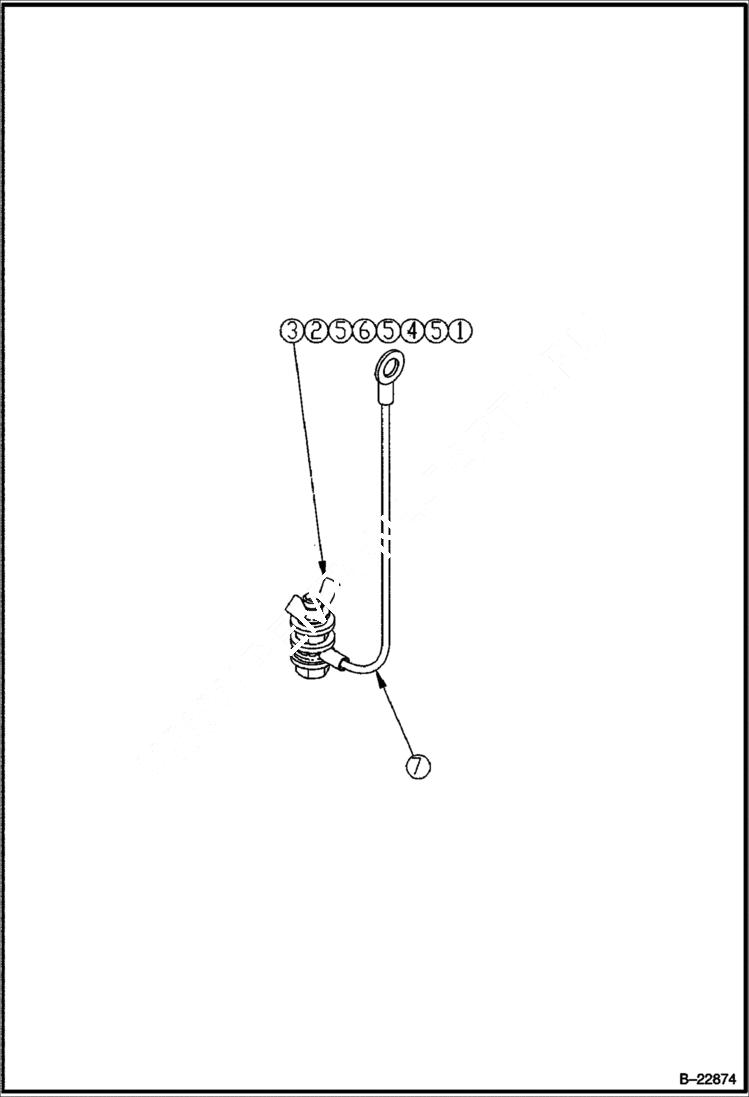 Схема запчастей Bobcat GENERATOR - GROUND WIRE (BG3H) BG3H