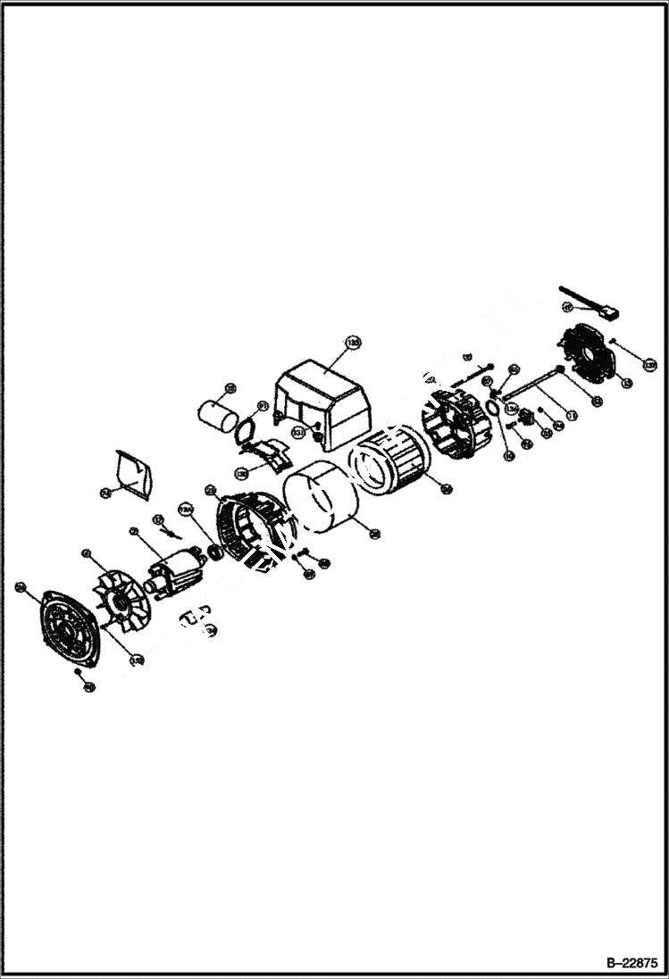 Схема запчастей Bobcat GENERATOR - ALTERNATOR (BG3H) BG3H
