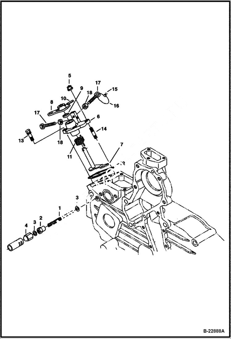 Схема запчастей Bobcat 329 - SPEED CONTROL PLATE Kubota - D1703-M-E3B - Interim Tier IV Replacement REPLACEMENT ENGINE
