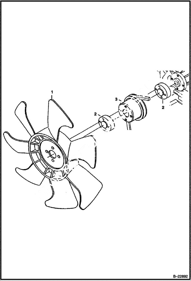 Схема запчастей Bobcat 328 - FAN POWER UNIT
