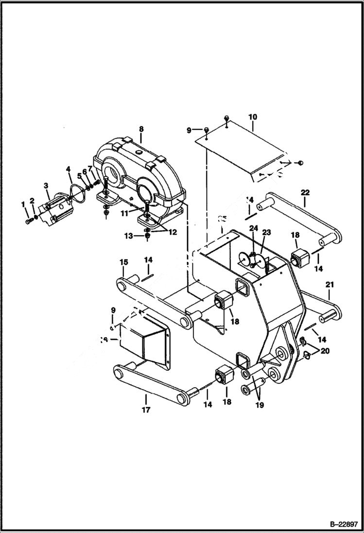 Схема запчастей Bobcat VIBRATORY PLOW - VIBRATORY PLOW - VP12 Main Frame Loader