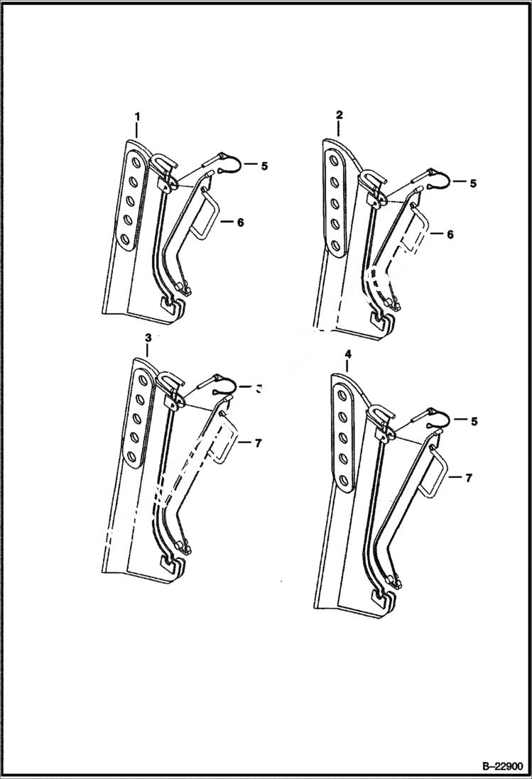 Схема запчастей Bobcat VIBRATORY PLOW - VIBRATORY PLOW - VP12 Blades With Chute Loader