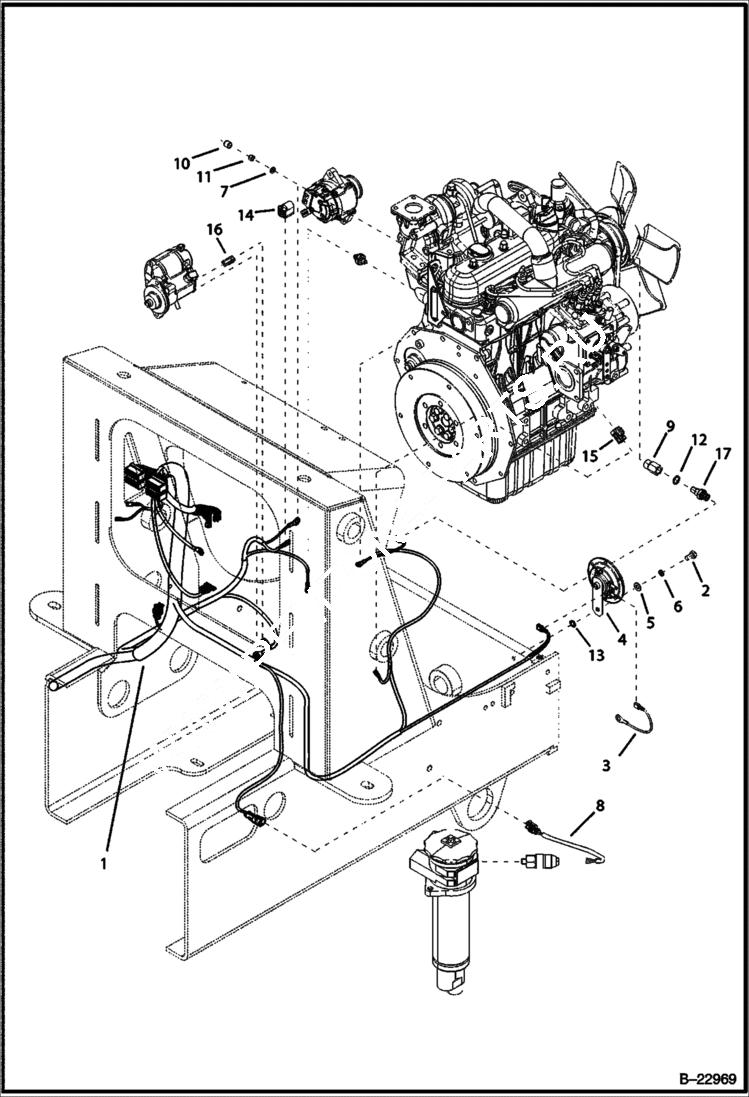 Схема запчастей Bobcat B100 - ELECTRICAL CIRCUITRY ELECTRICAL SYSTEM