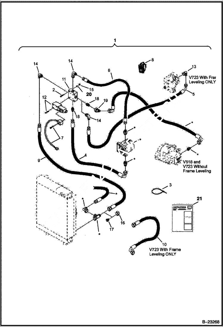 Схема запчастей Bobcat V518 - REVERSING FAN KIT ACCESSORIES & OPTIONS