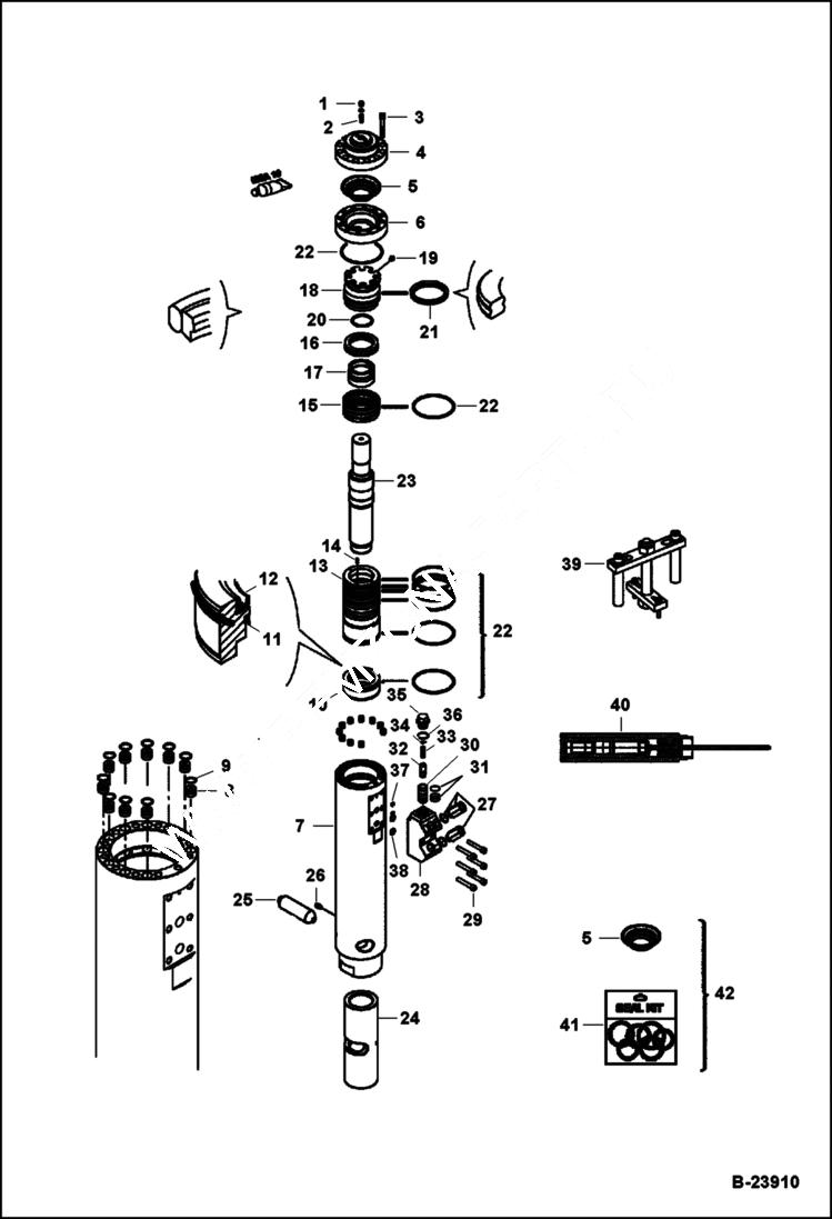Схема запчастей Bobcat BREAKERS - BREAKER (Internal Parts) (HB1380) Loader