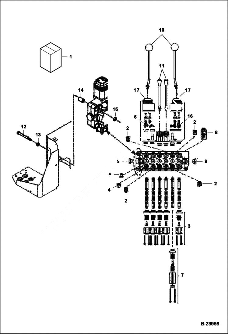Схема запчастей Bobcat BACKHOE - BACKHOE 8TB (Control Valve) BACKHOE