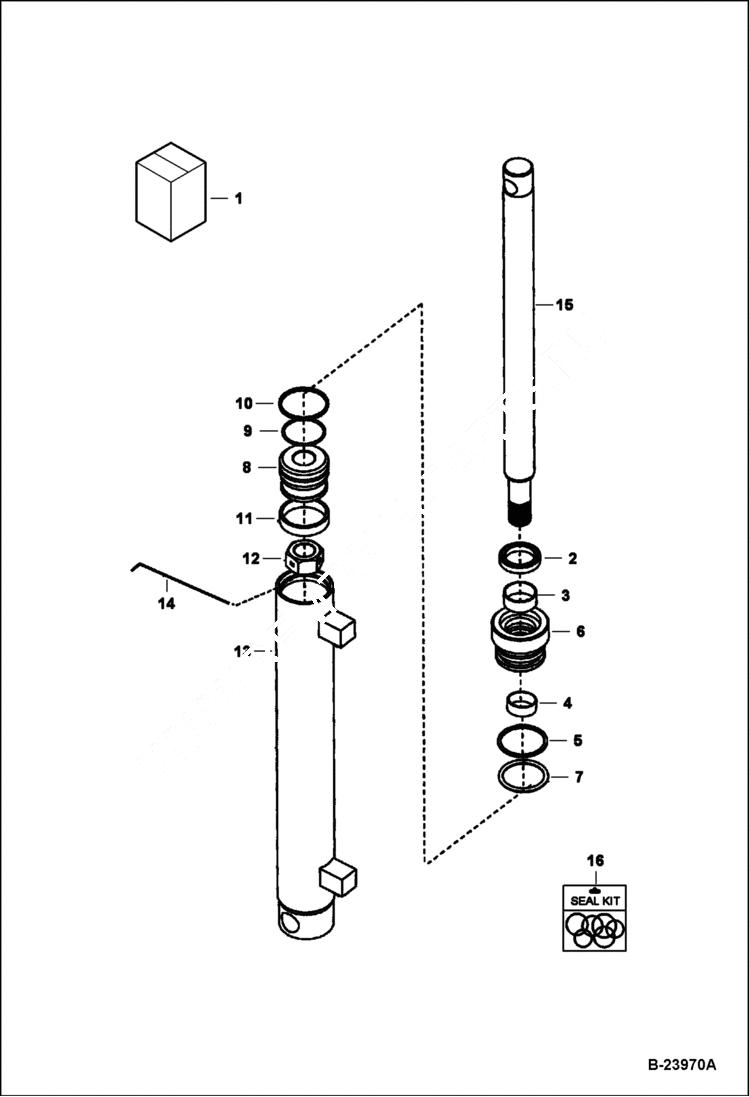 Схема запчастей Bobcat BACKHOE - BACKHOE 8TB (Stabilizer Cylinder) BACKHOE