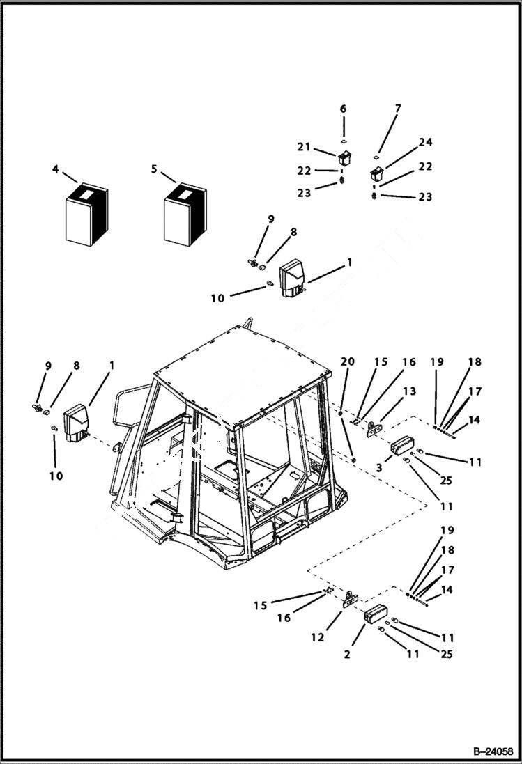 Схема запчастей Bobcat B300 - MAIN LIGHTS ELECTRICAL SYSTEM
