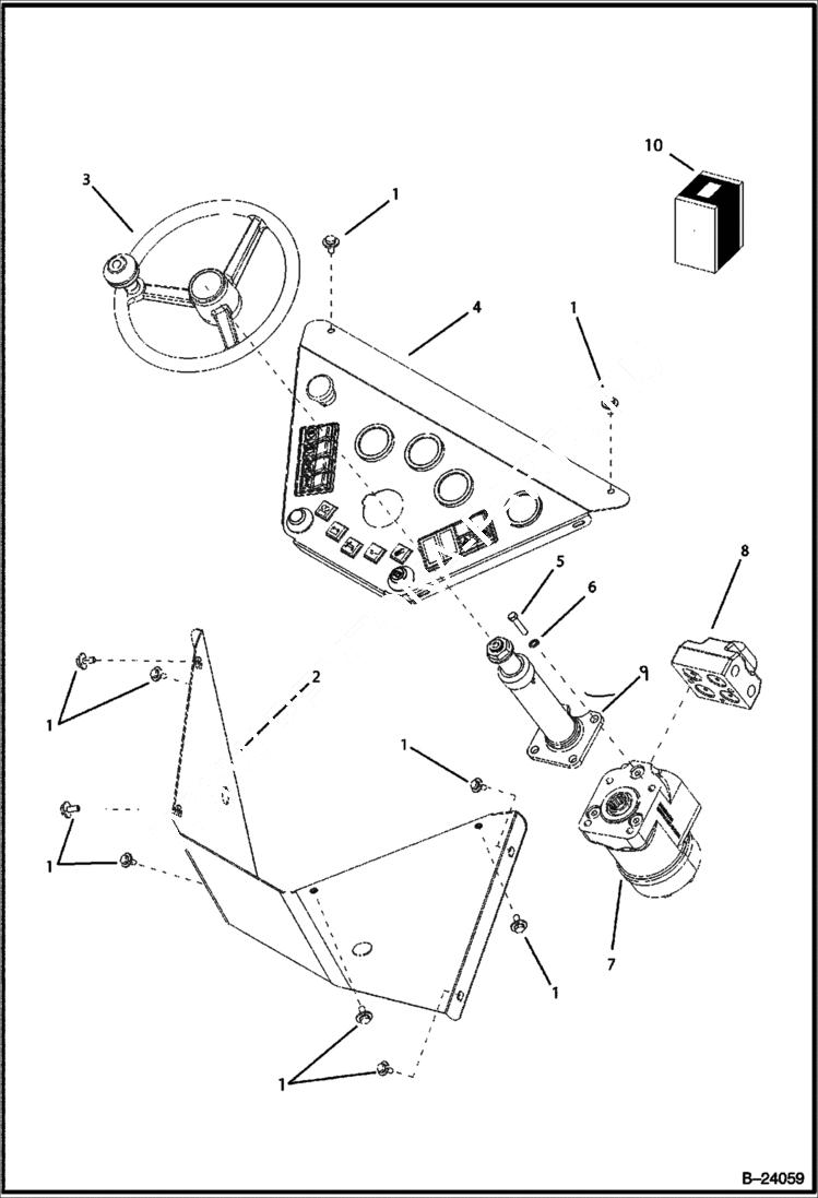 Схема запчастей Bobcat BL470 - CONTROLS Steering CONTROLS