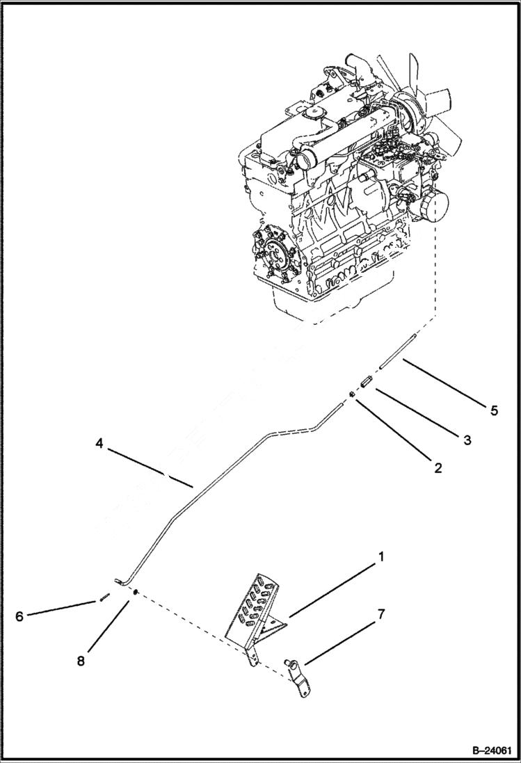 Схема запчастей Bobcat BL370 - THROTTLE Controls CONTROLS