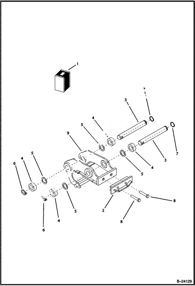 Схема запчастей Bobcat B100 - X-CHANGE Center Mount Backhoe X-CHANGE