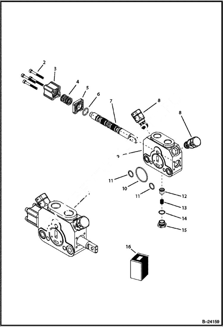 Схема запчастей Bobcat BL370 - HYDRAULIC CIRCUITRY (Backhoe Control Valve) HYDRAULIC SYSTEM