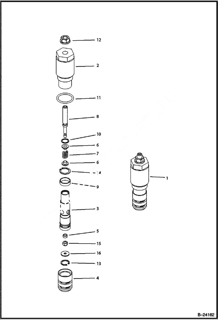 Схема запчастей Bobcat BL370 - HYDRAULIC CIRCUITRY (Axial Pump) HYDRAULIC SYSTEM