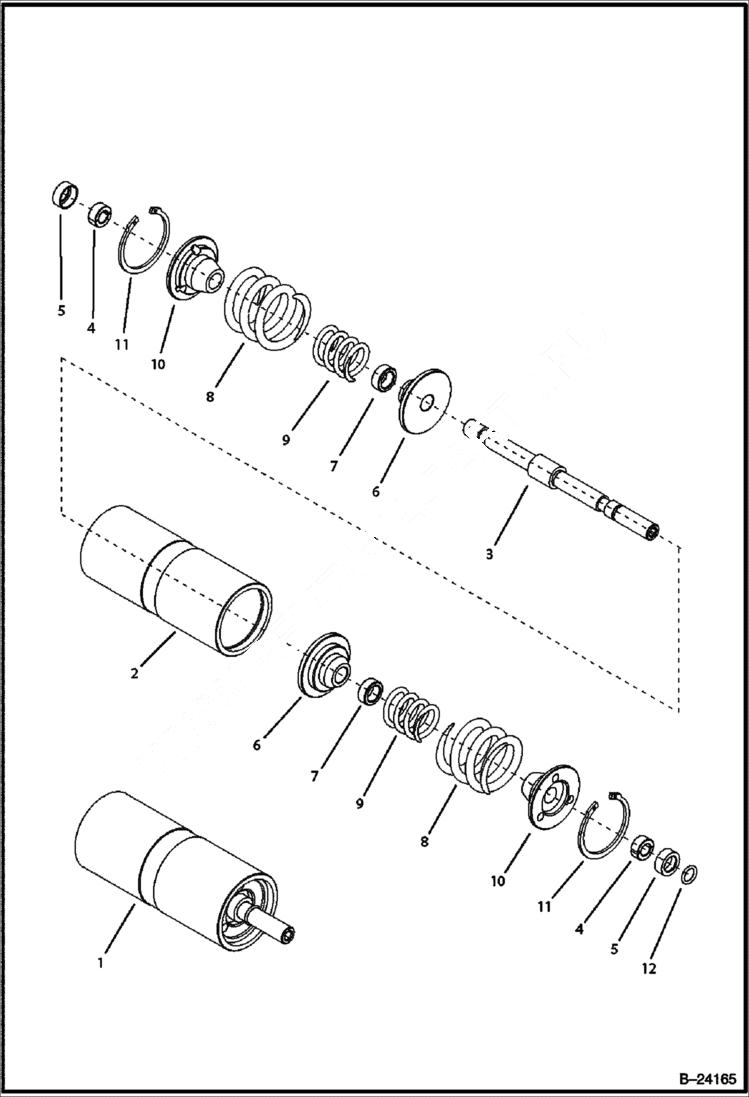 Схема запчастей Bobcat BL370 - HYDRAULIC CIRCUITRY (Axial Pump) HYDRAULIC SYSTEM