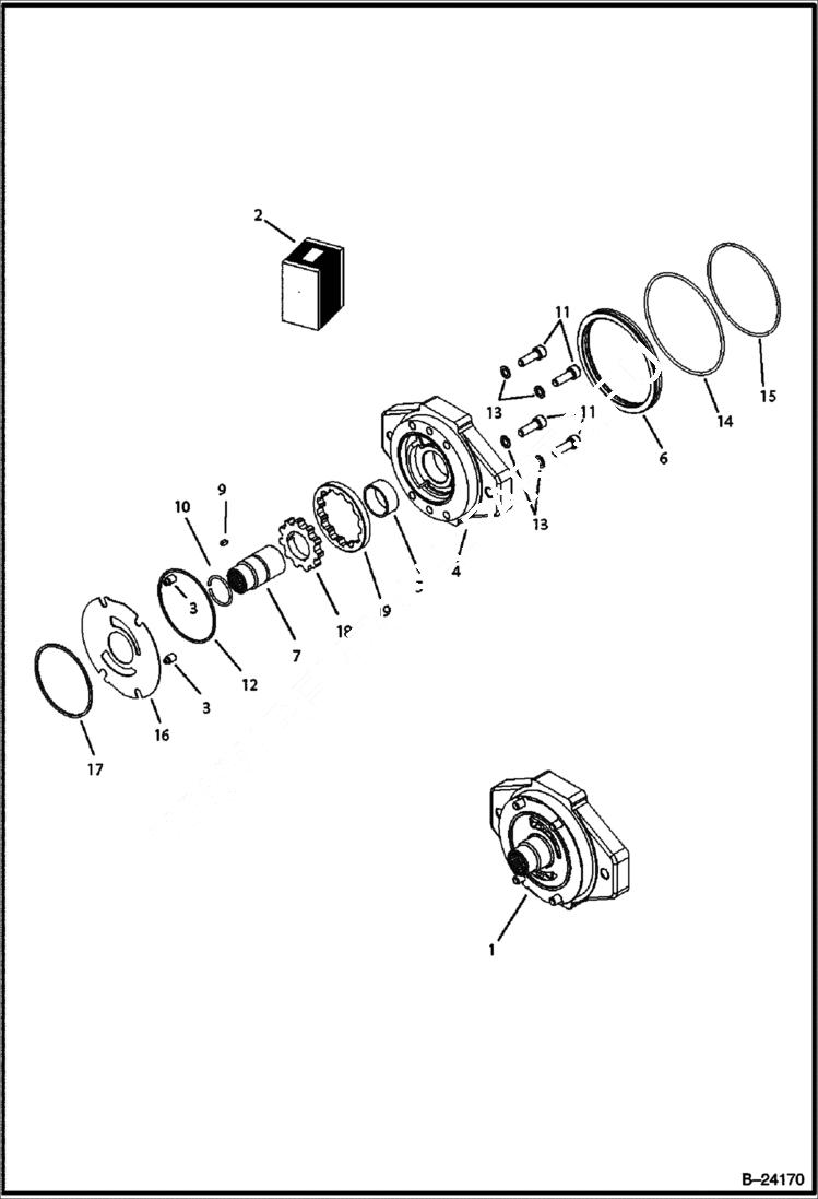Схема запчастей Bobcat BL370 - HYDRAULIC CIRCUITRY (Axial Pump) HYDRAULIC SYSTEM