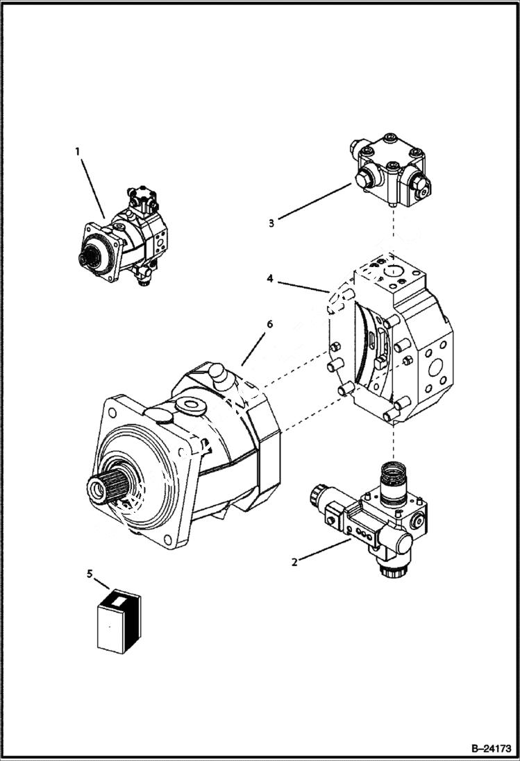 Схема запчастей Bobcat BL370 - HYDRAULIC CIRCUITRY (Motor) HYDRAULIC SYSTEM