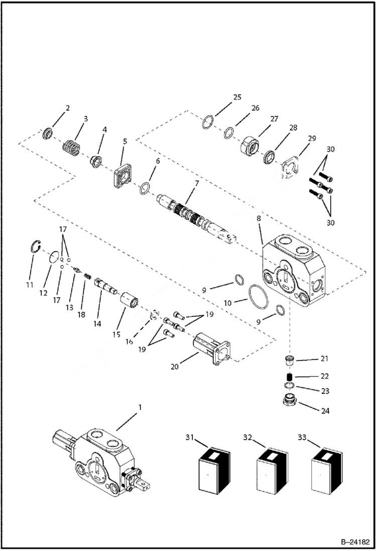 Схема запчастей Bobcat BL370 - HYDRAULIC CIRCUITRY (Loader Control Valve) HYDRAULIC SYSTEM