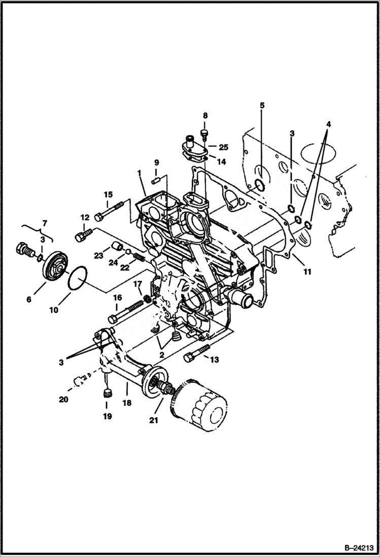Схема запчастей Bobcat 430 - GEARCASE (S/N E/ 9ZZ999 & Below) (S/N 562711001 & Above) POWER UNIT