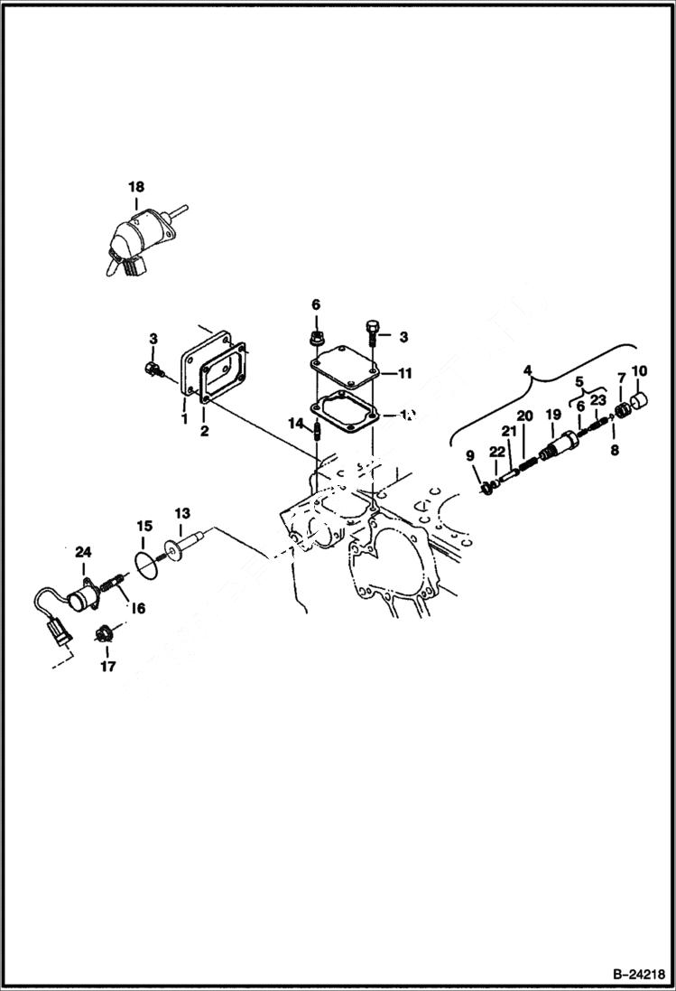 Схема запчастей Bobcat 430 - IDLE APPARATUS (S/N 562711001 & Above) POWER UNIT