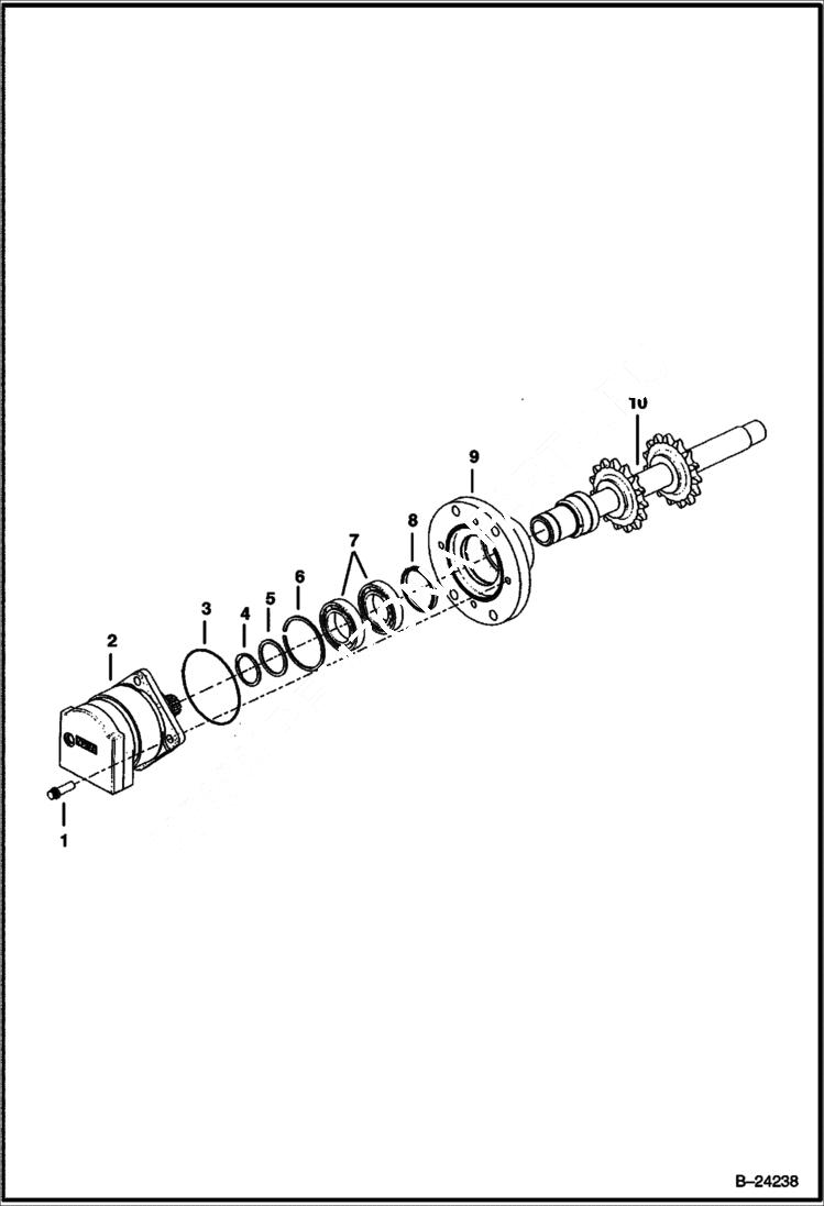 Схема запчастей Bobcat DROP HAMMER - DROP HAMMER (Drive Shaft Assy) (0058) Loader