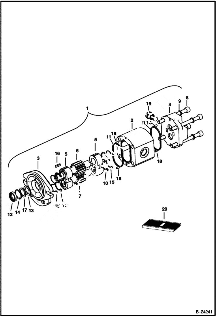 Схема запчастей Bobcat VIBRATORY PLOW - VIBRATORY PLOW - VP12 Drive Motor Loader