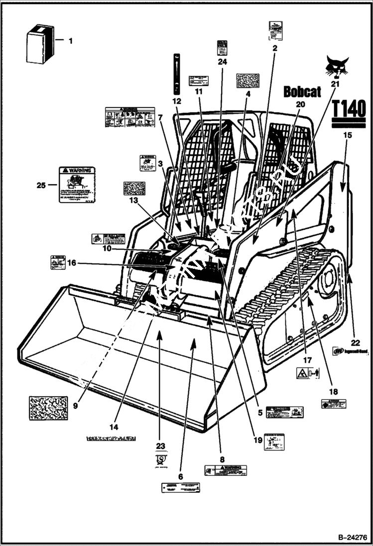 Схема запчастей Bobcat T-Series - DECALS ACCESSORIES & OPTIONS