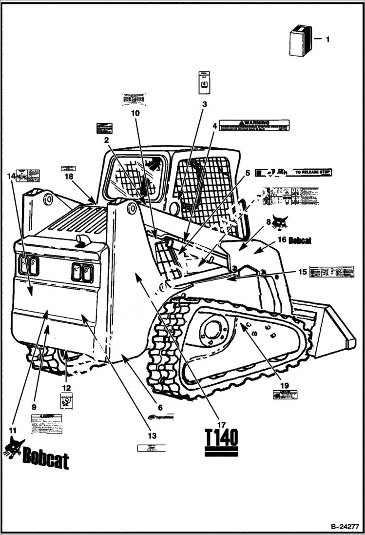 Схема запчастей Bobcat T-Series - DECALS ACCESSORIES & OPTIONS