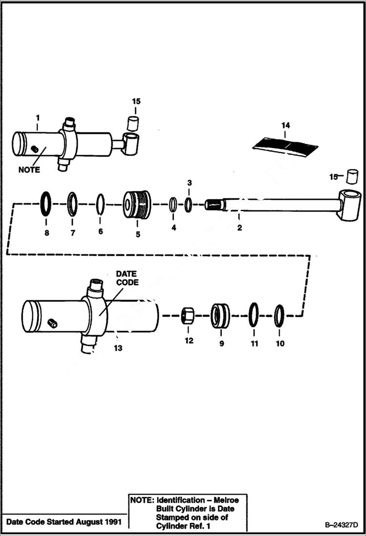 Схема запчастей Bobcat BACKHOE - CYLINDER SWING - MELROE 928S 928S BACKHOE