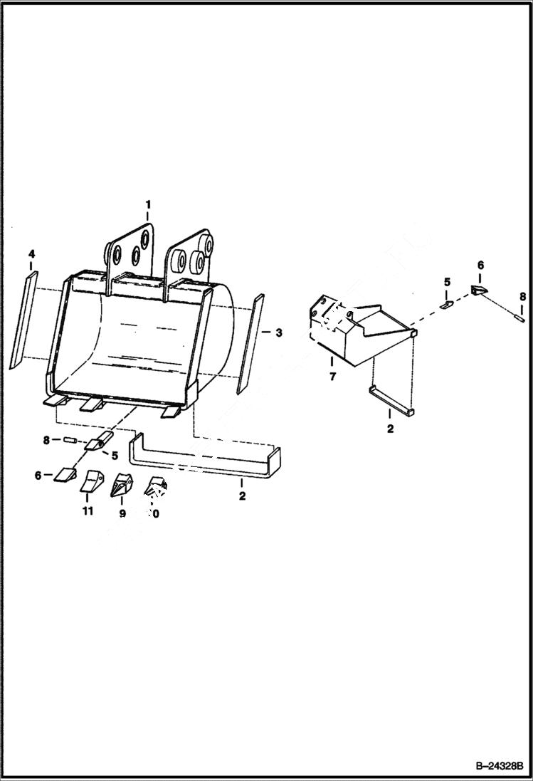 Схема запчастей Bobcat BACKHOE - BUCKETS BACKHOE 928S 928S BACKHOE