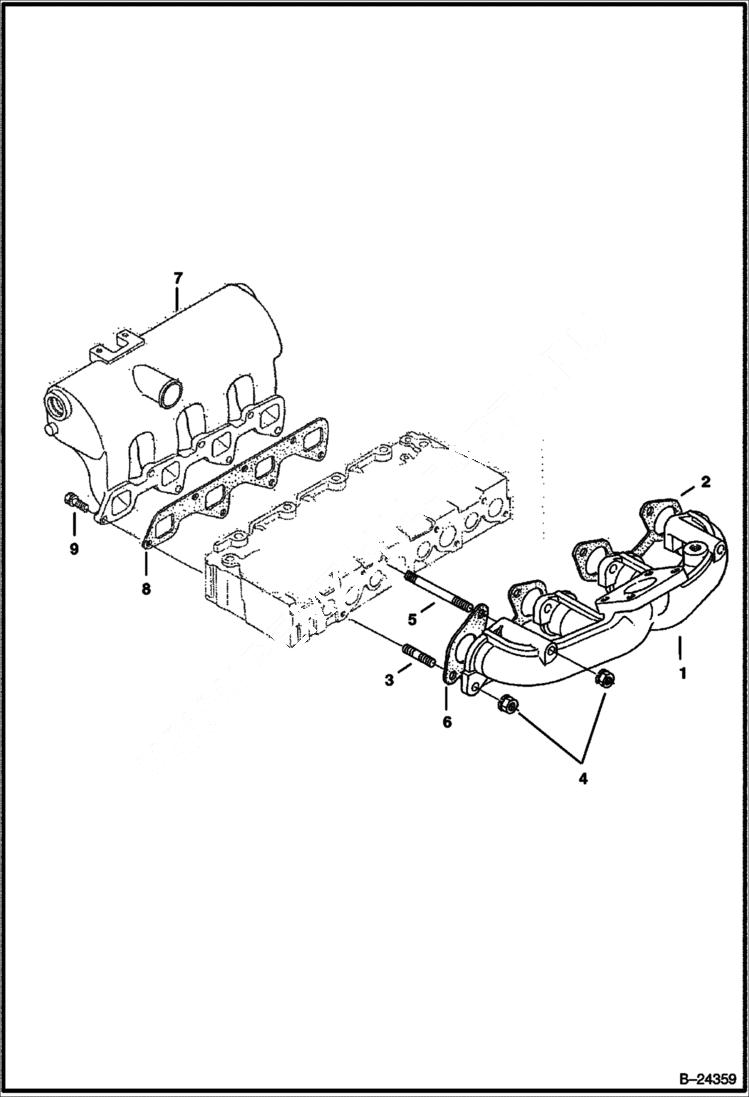Схема запчастей Bobcat 435 - MANIFOLD POWER UNIT