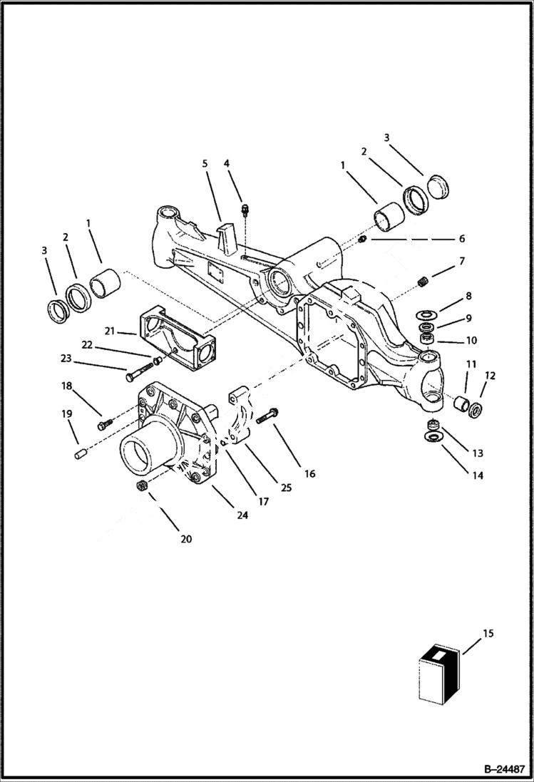 Схема запчастей Bobcat BL370 - FRONT AXLE AXLES