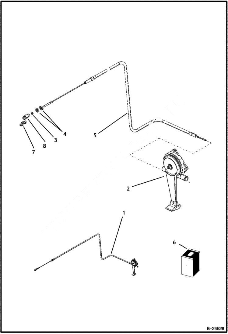 Схема запчастей Bobcat BL570 - CONTROLS Lever Throttle CONTROLS