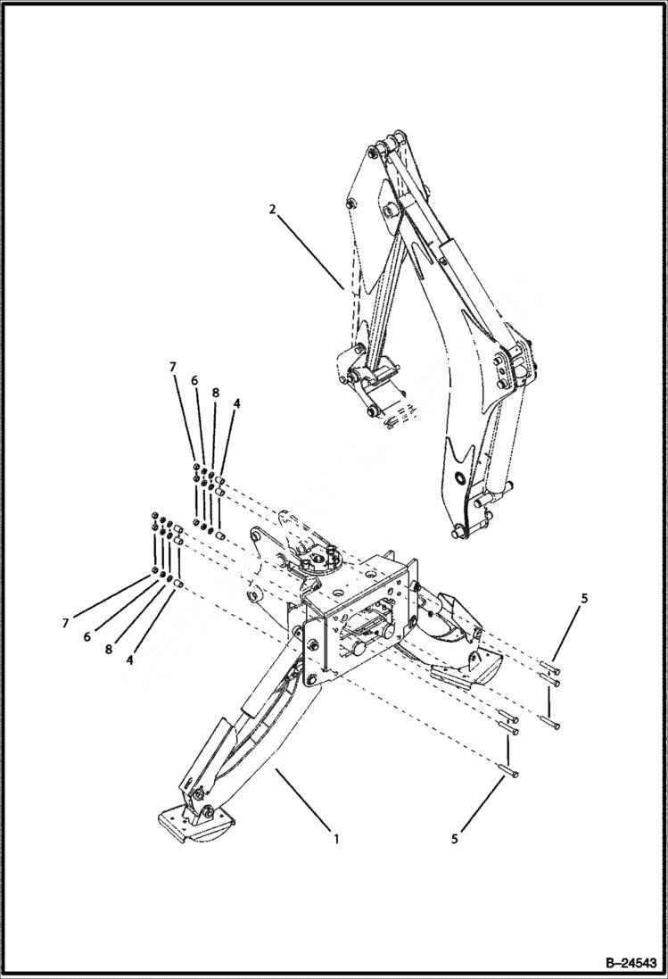 Схема запчастей Bobcat BL570 - CENTER MOUNT BACKHOE WORK EQUIPMENT