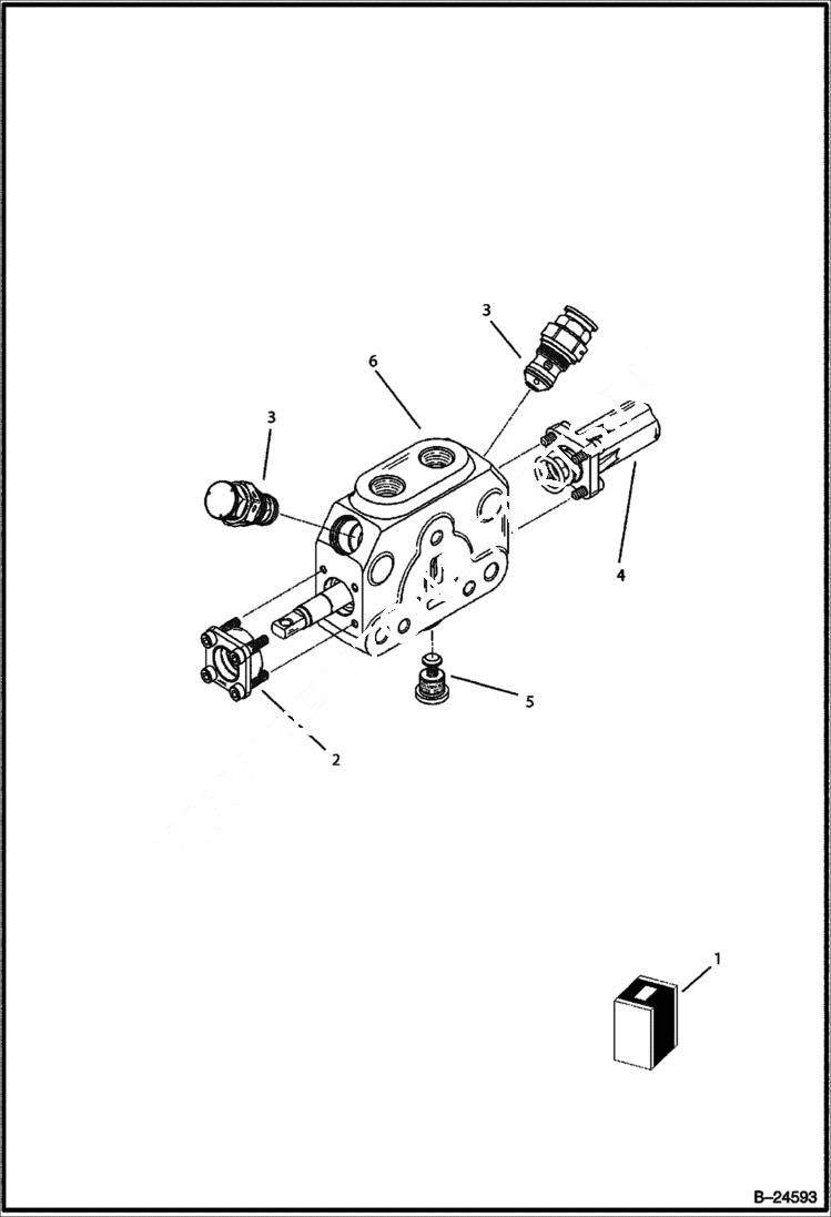 Схема запчастей Bobcat BL570 - HYDRAULIC CIRCUITRY Front Distributor HYDRAULIC SYSTEM