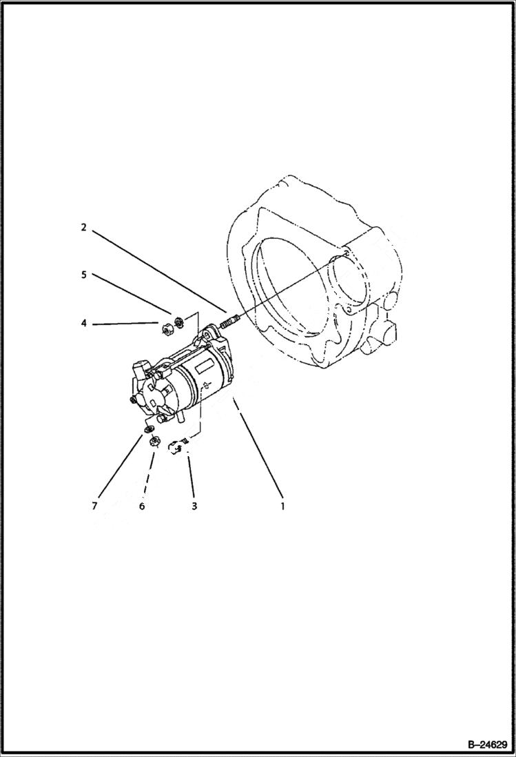 Схема запчастей Bobcat BL570 - STARTER POWER UNIT