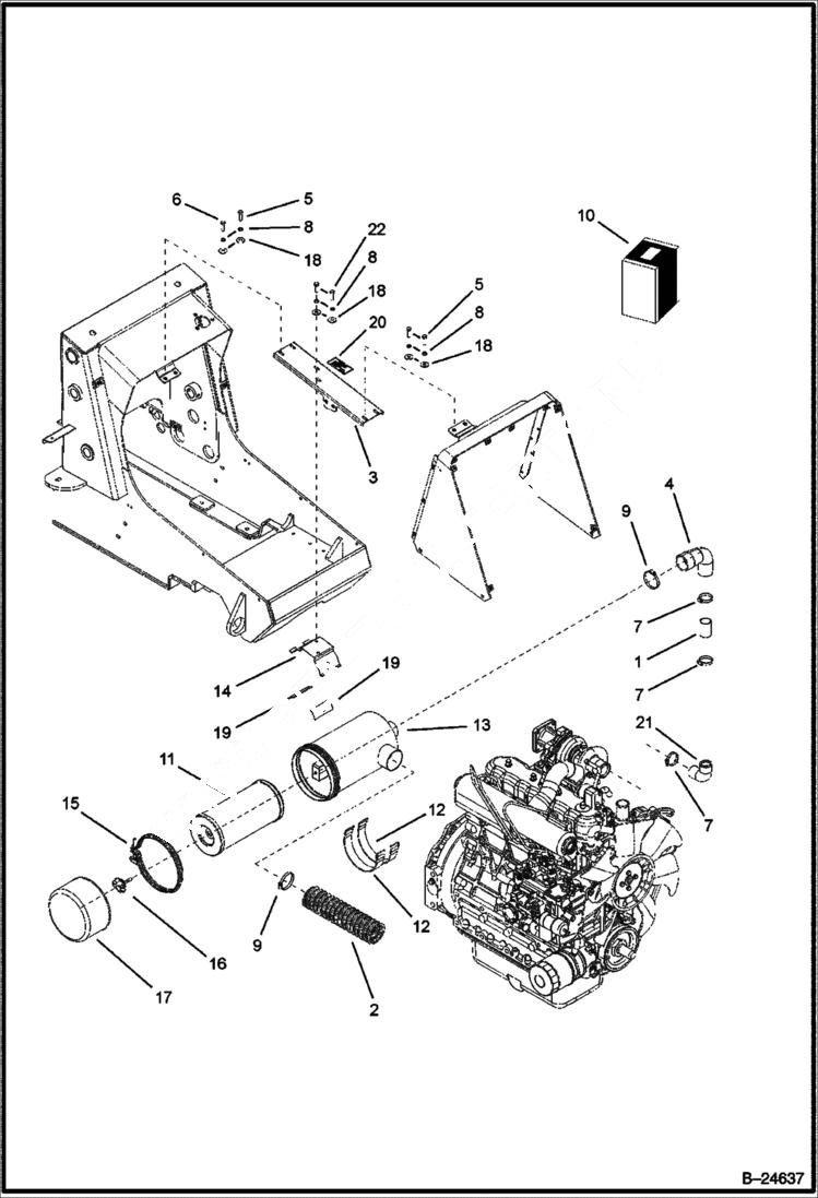 Схема запчастей Bobcat BL570 - AIR ASSY POWER UNIT