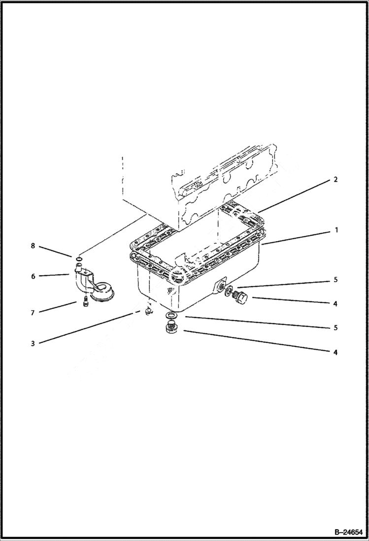 Схема запчастей Bobcat BL570 - OIL PAN POWER UNIT